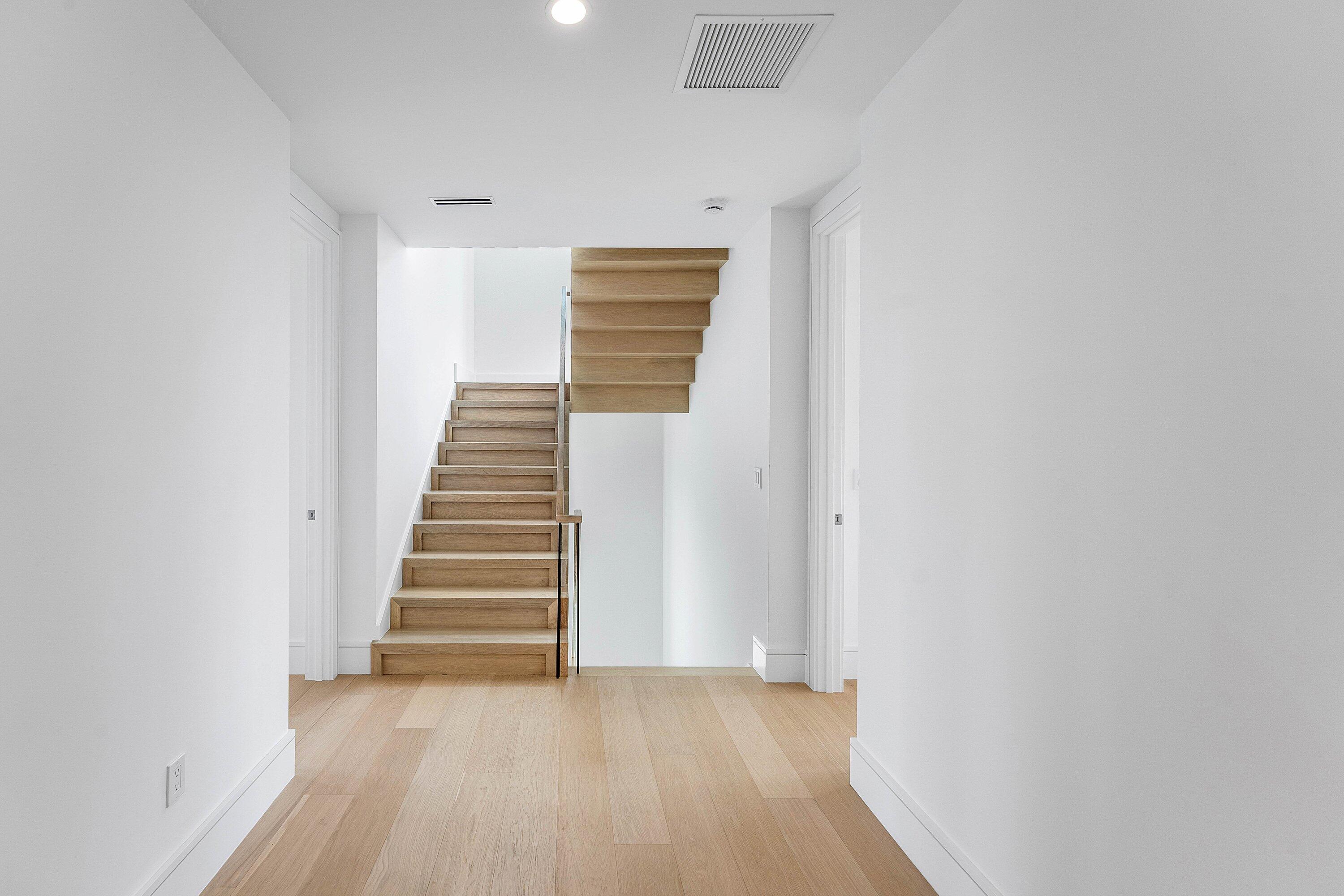 498 Northeast 6th Street Boca Raton, FL 33432 - Photo 16 of 60 Oak Stairs w/ Glass Panels