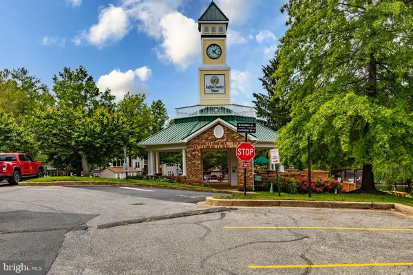 a front view of a building with street view