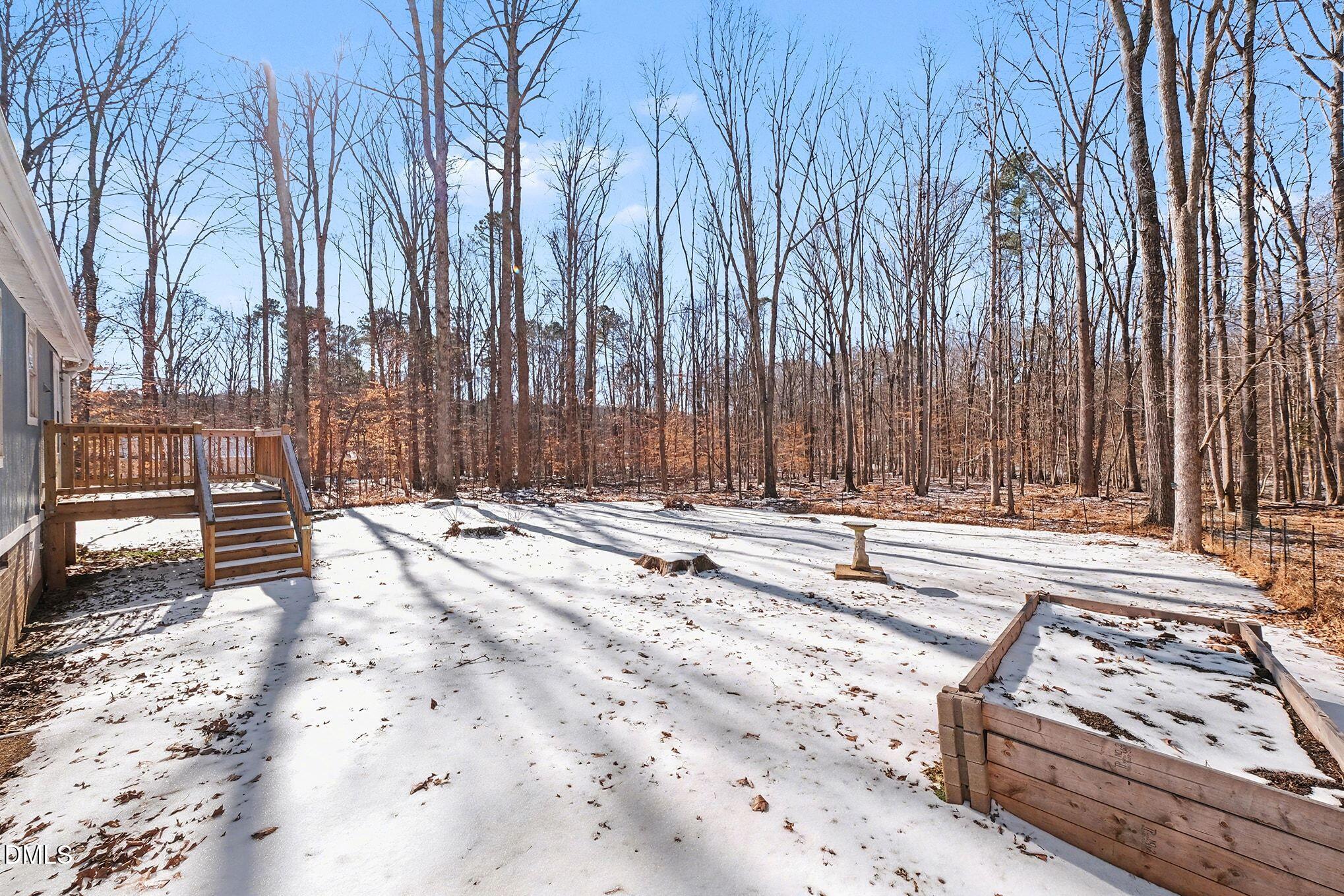 7223 Apple Mill Road Efland, NC 27243 - Photo 27 of 31 a view of a backyard with large trees