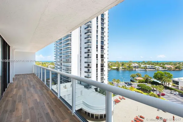 a view of balcony with city view