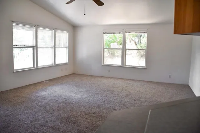 an empty room with a window