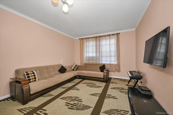 a living room with furniture and a couch