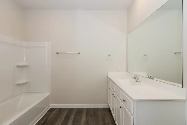 a bathroom with a sink and a bathtub