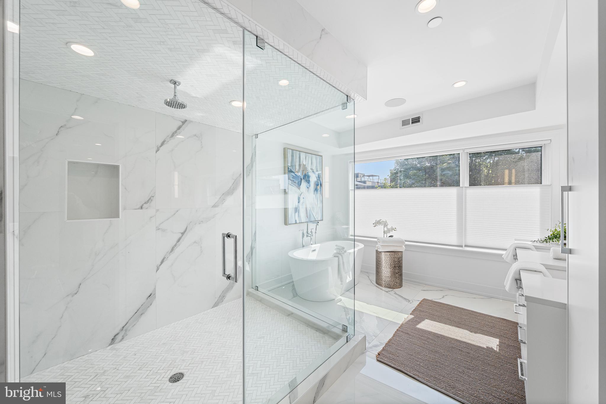 618 South Clarion Street Philadelphia, PA 19147 - Photo 29 of 65 a bathroom with a double vanity sink toilet and shower