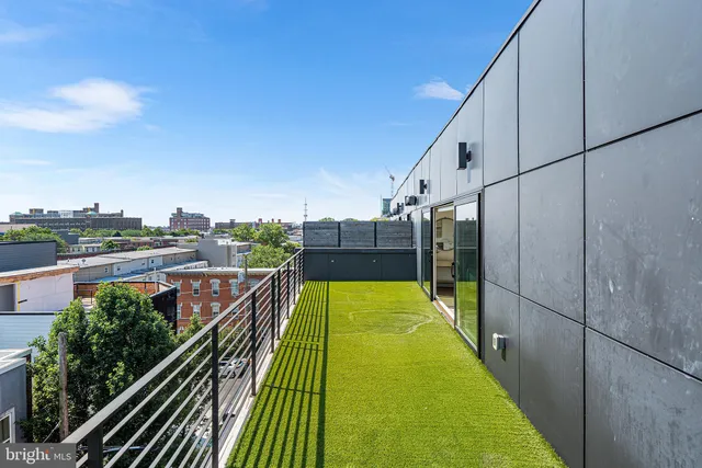 a front view of a multi story building