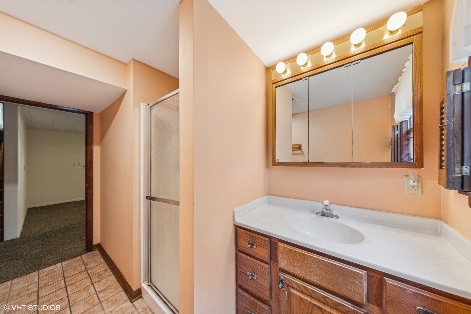 6901 Meadow Crest Drive Downers Grove, IL 60516 - Photo 28 of 42 a bathroom with a sink and a mirror