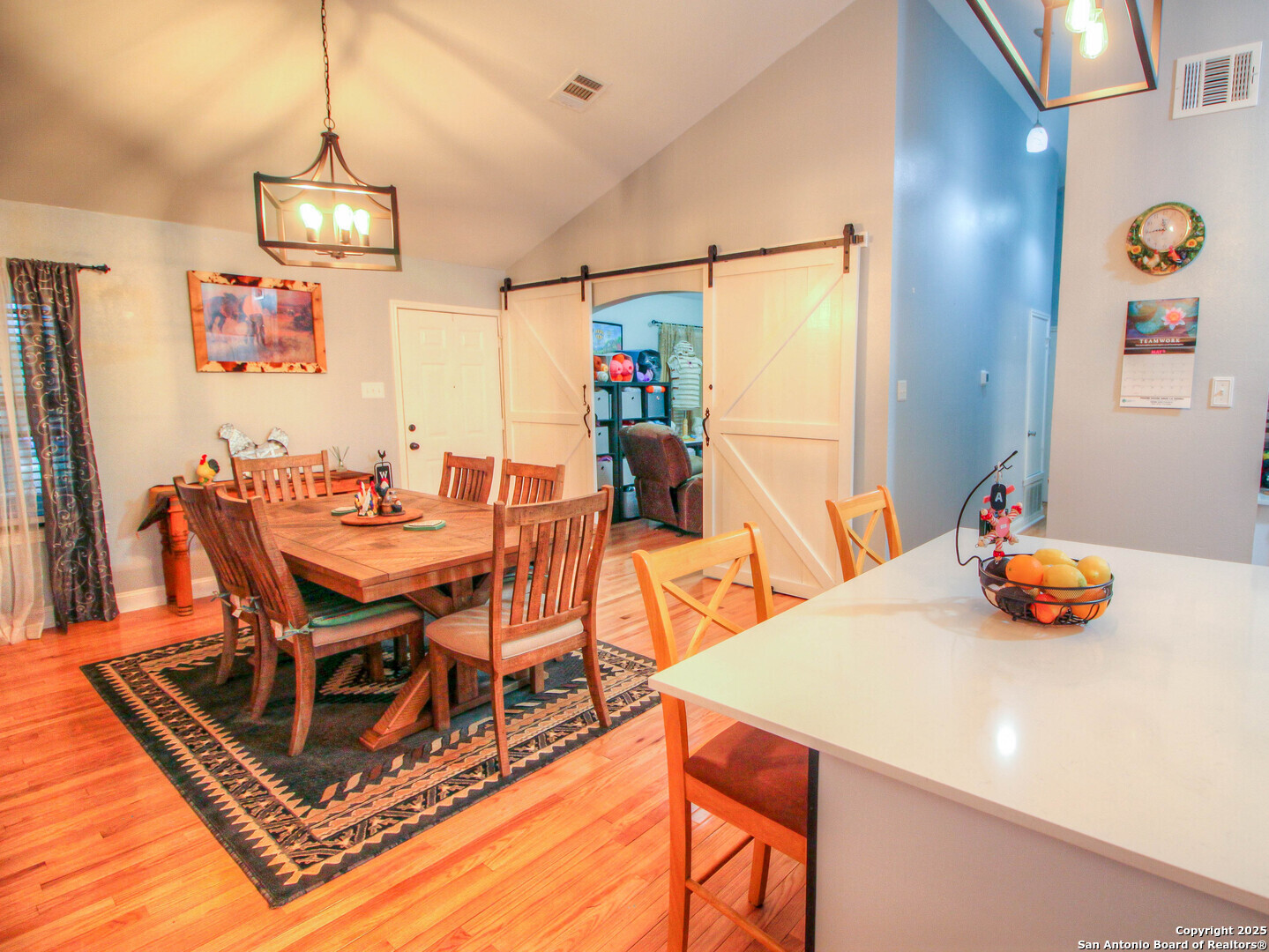 213 Bluebonnet Road La Vernia, TX 78121 - Photo 9 of 48 a dining room with a table and chairs