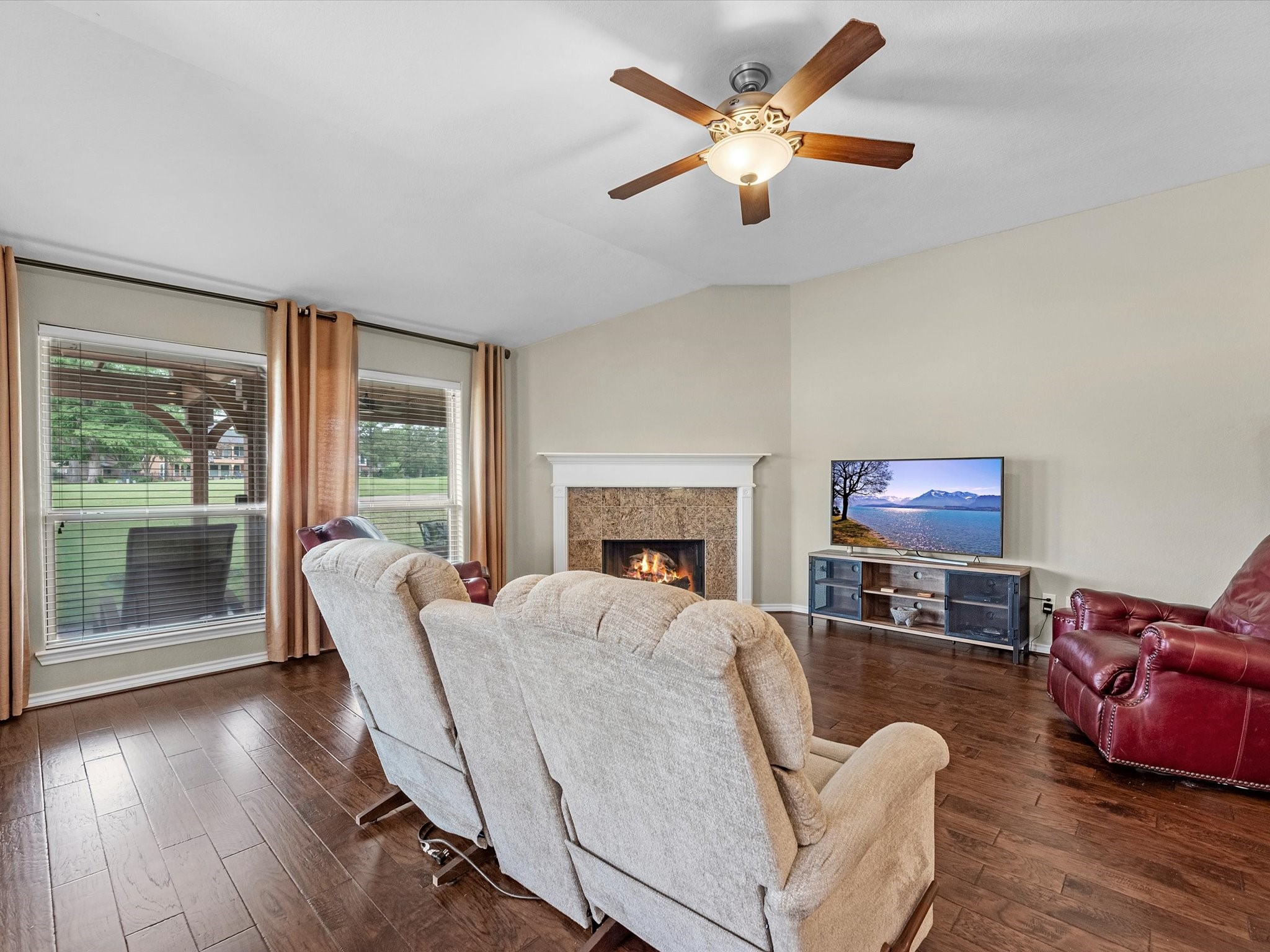 19019 Relay Road Humble, TX 77346 - Photo 10 of 31 a living room with furniture fireplace and a large window