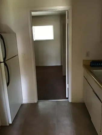 a close view of utility room and stove