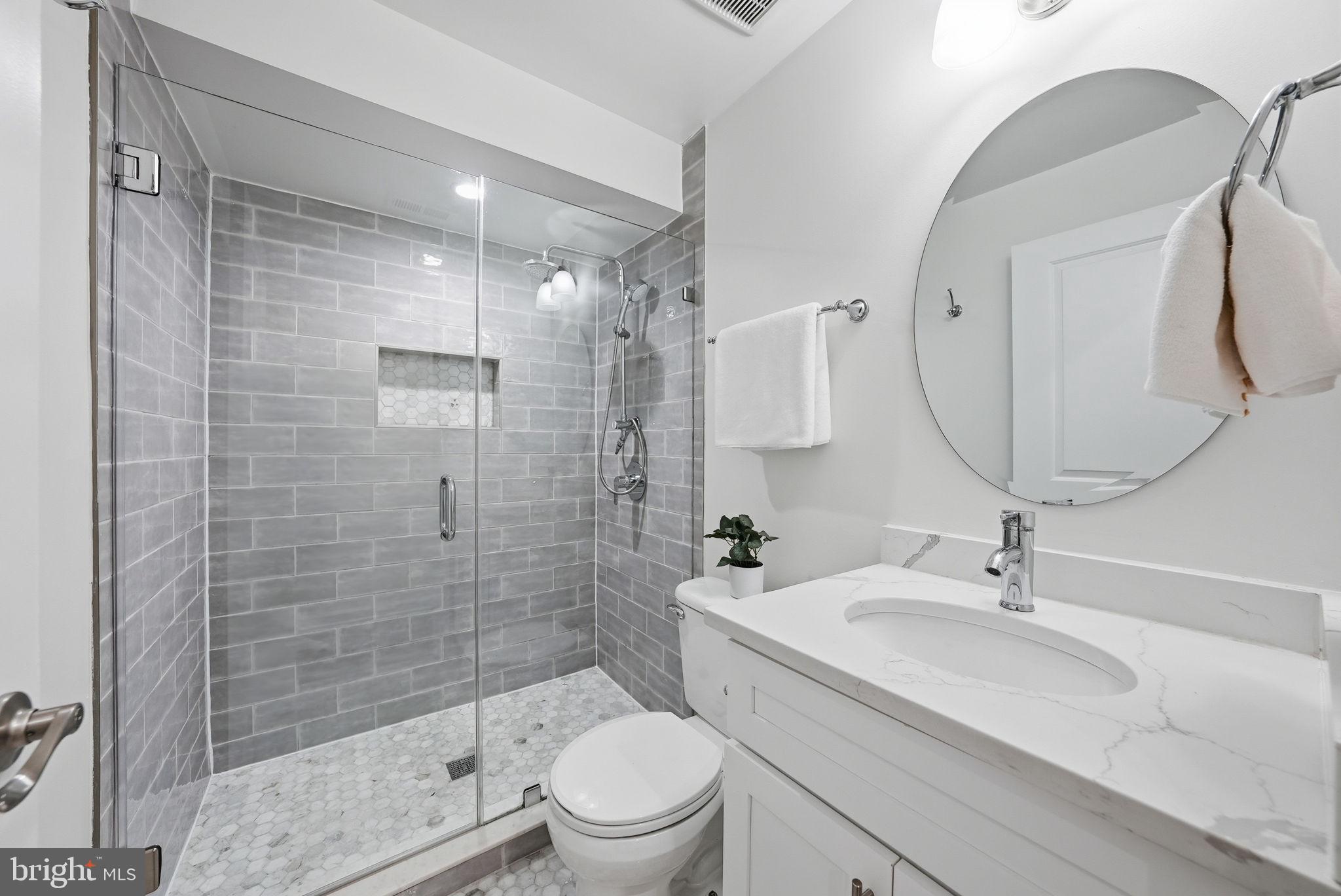 2121 4th Street Northeast, Unit 1 Washington, DC 20002 - Photo 26 of 34 Sleek modern bathroom oasis.