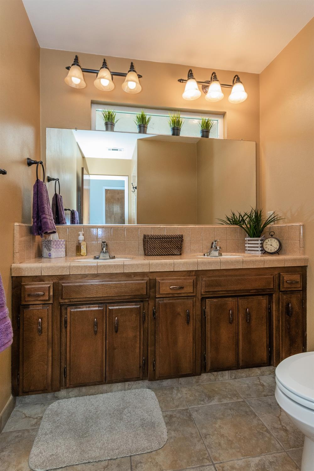 6233 South Armstrong Avenue Fowler, CA 93625 - Photo 16 of 30 a bathroom with a sink and a mirror
