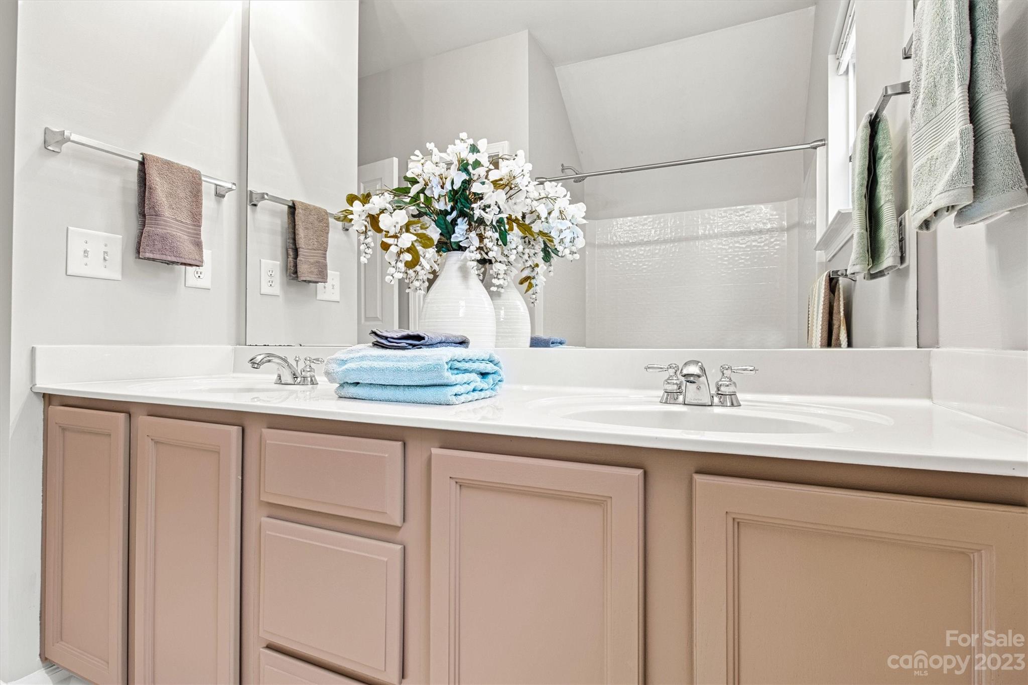 241 Faust Road Davidson, NC 28036 - Photo 19 of 29 a bathroom with a sink and a mirror
