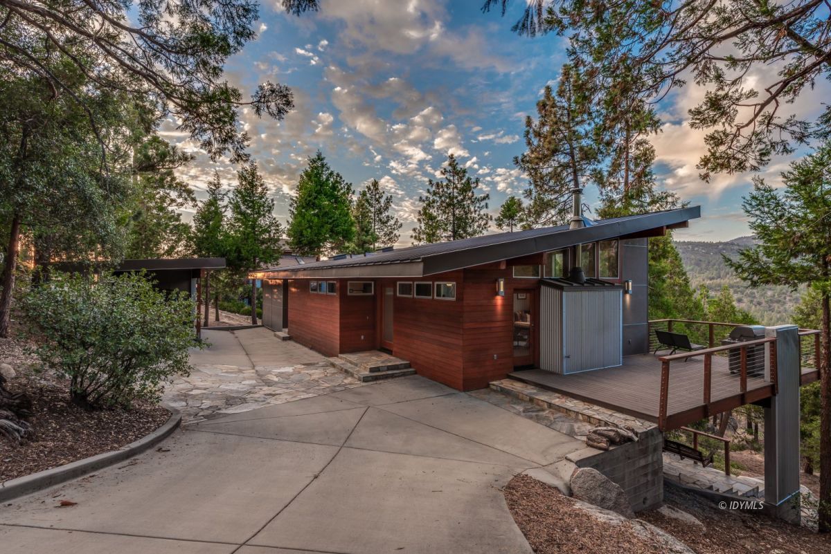 52522 Double View Drive Idyllwild, CA 92549 - Photo 64 of 72 a view of backyard with barbeque grill and wooden fence