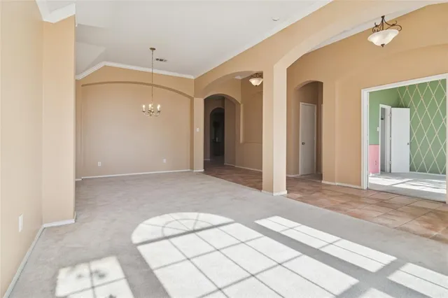 a view of a bathroom with a sink and mirror