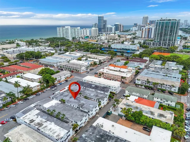 an aerial view of a city