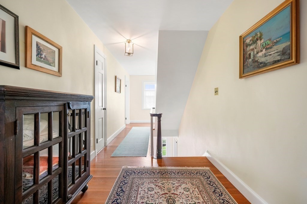 31 Malcolm Road Boston, MA 02130 - Photo 27 of 35 a view of a hallway with paintings on the wall