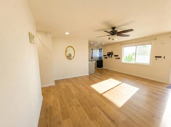 a very nice looking room with a large window