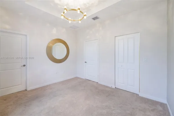 an empty room with a window