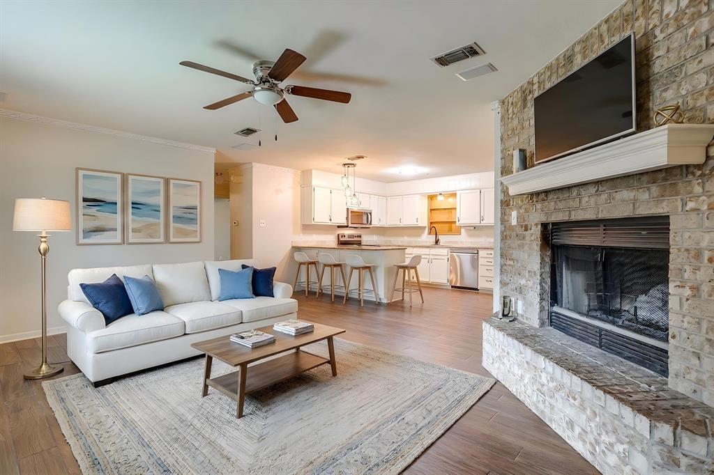 709 North Ave B Springtown, TX 76082 - Photo 2 of 32 a living room with furniture and a fireplace