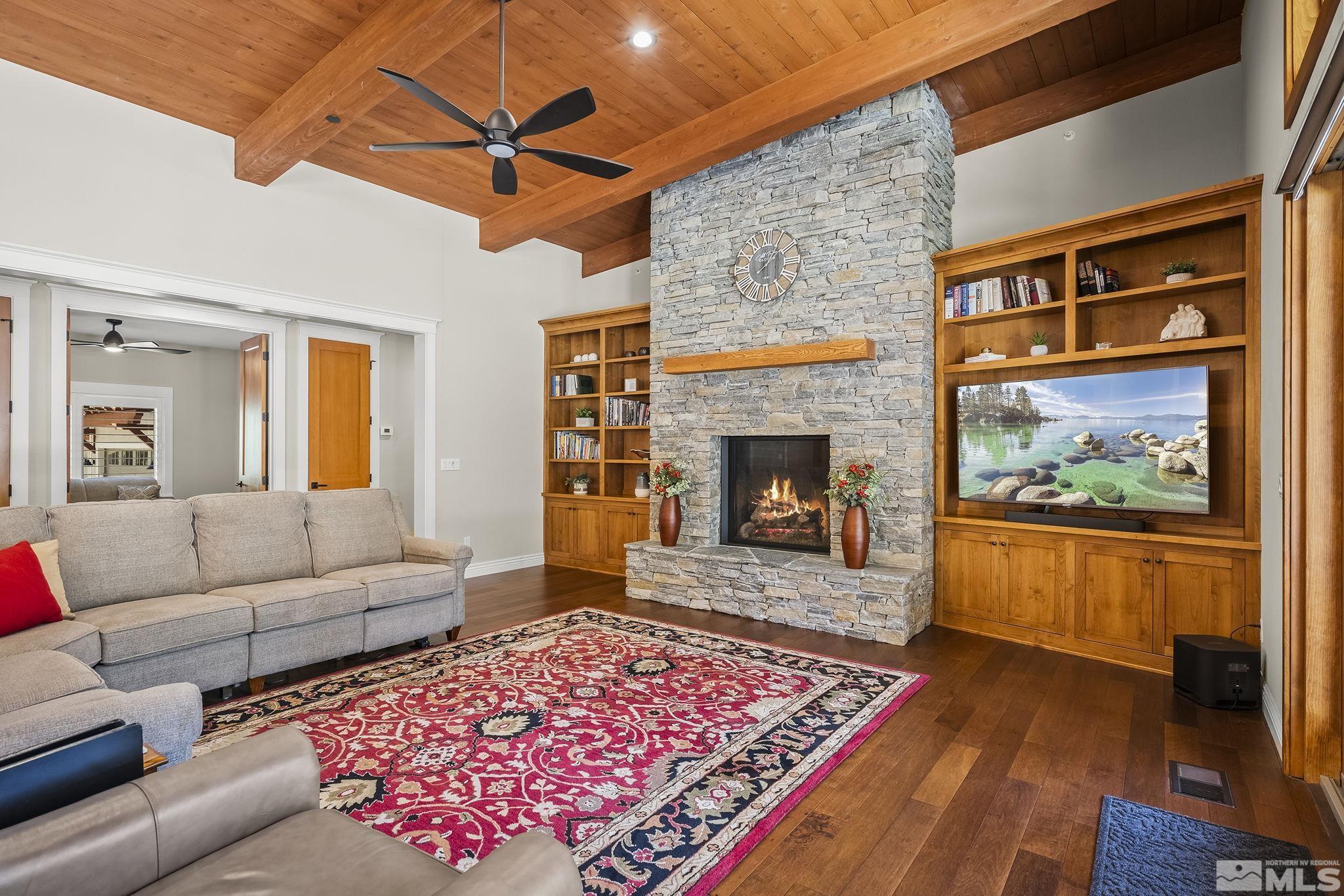 119 Five Creek Road Gardnerville, NV 89460 - Photo 13 of 40 a living room with furniture and a fireplace