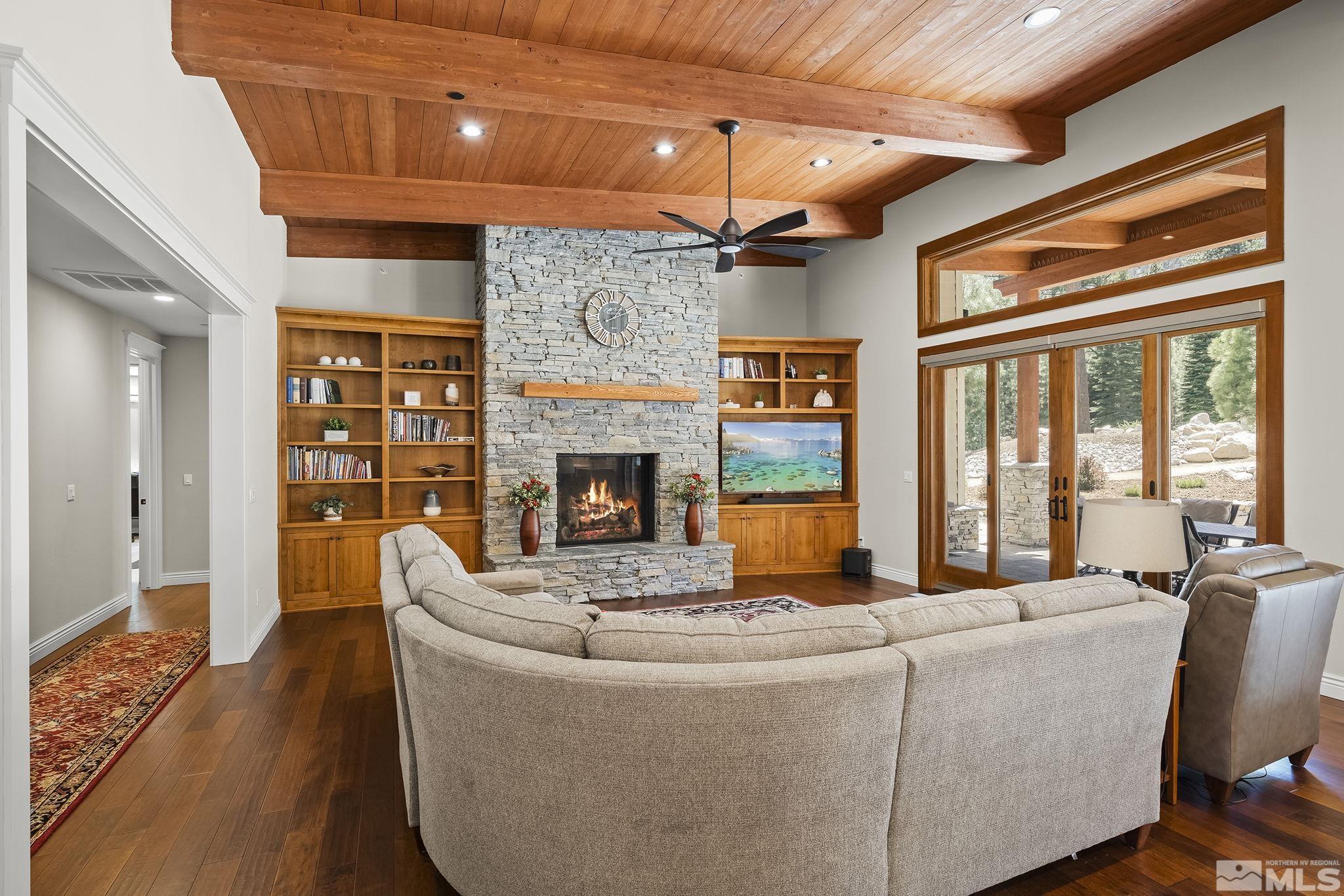 119 Five Creek Road Gardnerville, NV 89460 - Photo 15 of 40 a living room with furniture and a fireplace