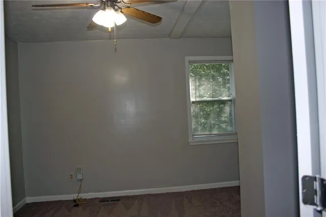 an empty room with a window