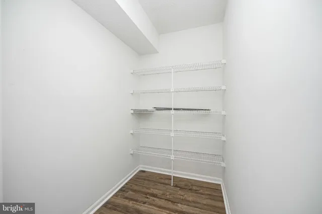 a view of a room with empty racks