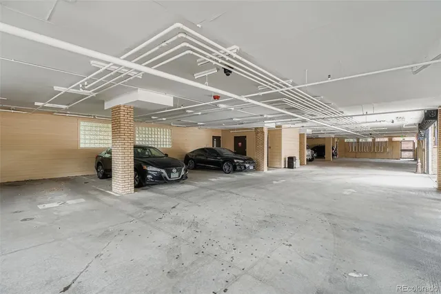 a view of a car garage