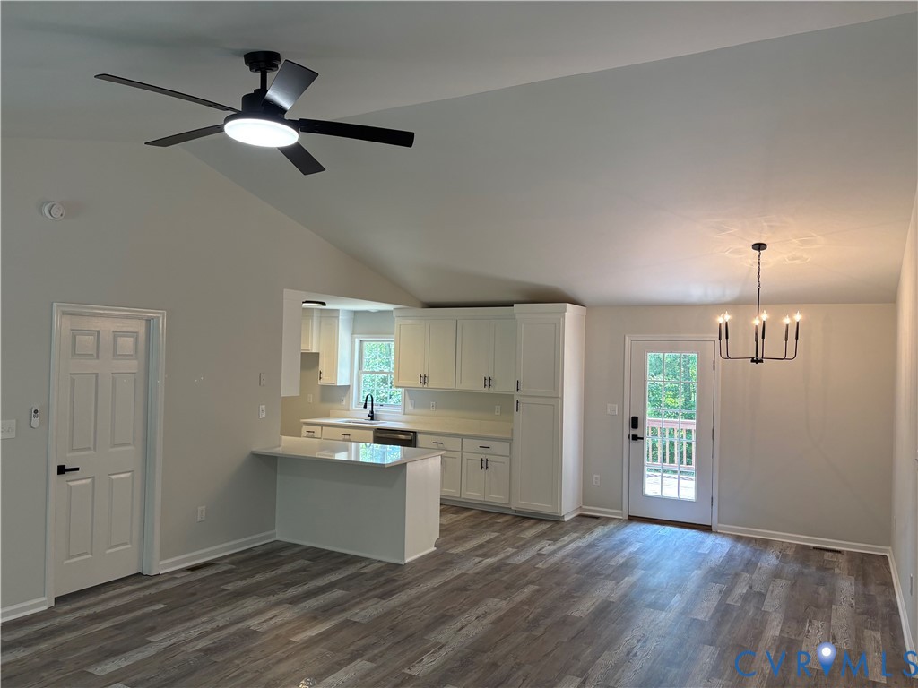 14002 Sunnybrook Road Petersburg, VA 23805 - Photo 1 of 21 Open-concept living area with vaulted ceilings and