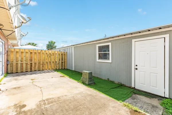 a backyard of a house