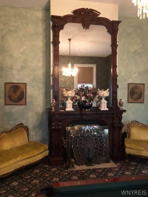 39 South Street Amity, NY 14813 - Photo 10 of 49 BLACKWALNUT FIREPLACE WITH 8-FOOT MIRROR LENDS LON