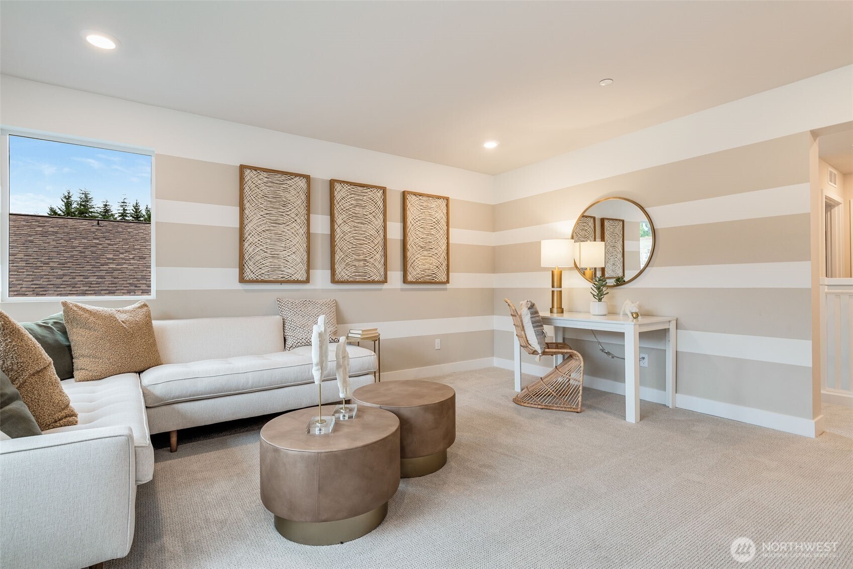 23338 Arbors Ter Road Northeast, Unit 201 Kingston, WA 98346 - Photo 9 of 17 a living room with furniture and a large window