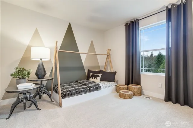 a living room with a window