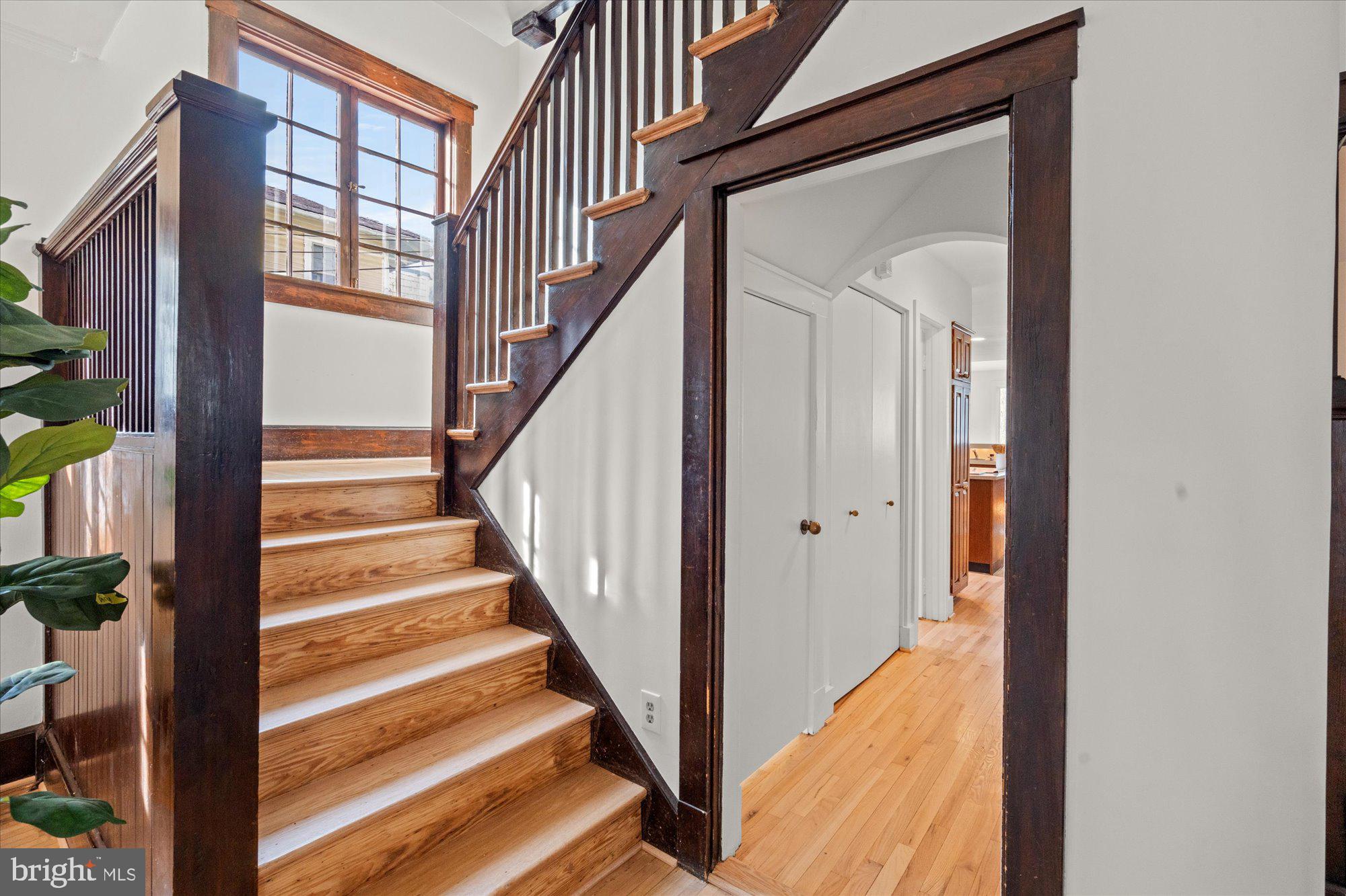 3803 Taylor Street Chevy Chase, MD 20815 - Photo 16 of 35 a view of staircase with railing and a window