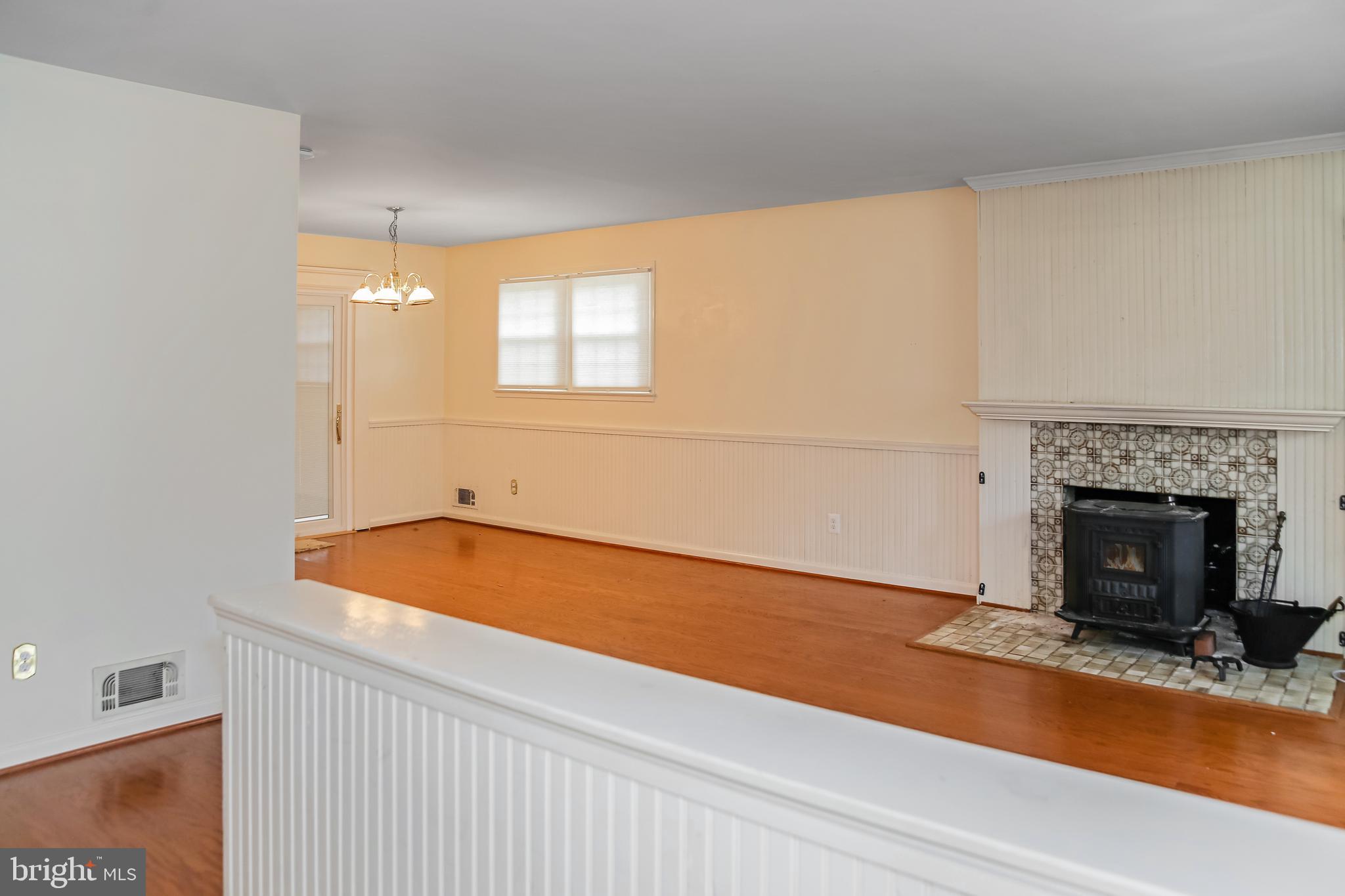 5205 Ravensworth Road Springfield, VA 22151 - Photo 3 of 22 Living Room with wood burning stove