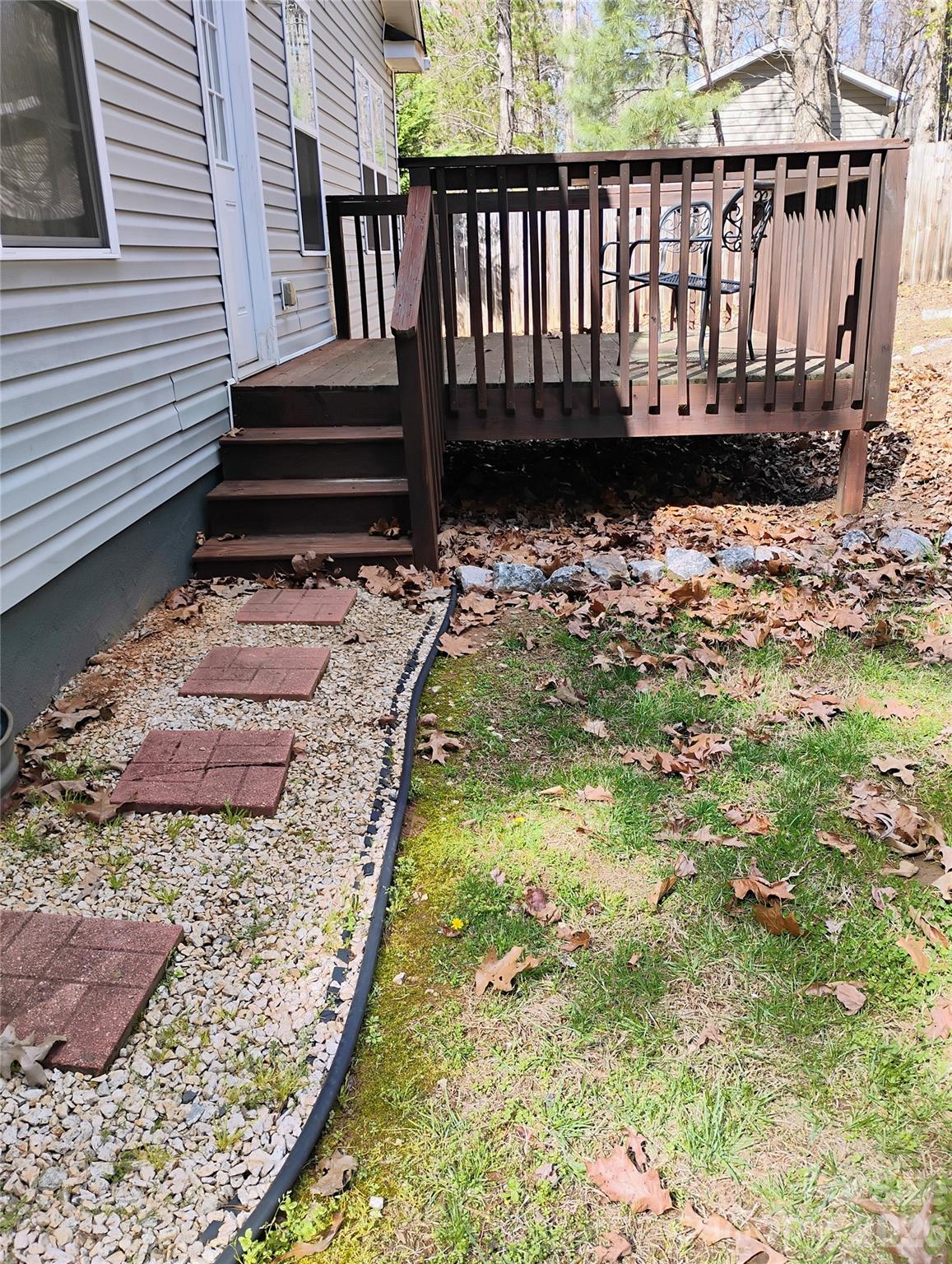 3968 Kiser Island Road Terrell, NC 28682 - Photo 18 of 25 a view of a backyard with wooden fence