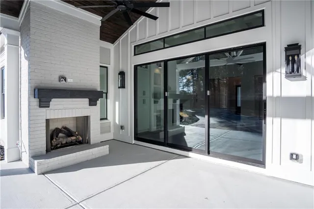 a front view of a house with garage