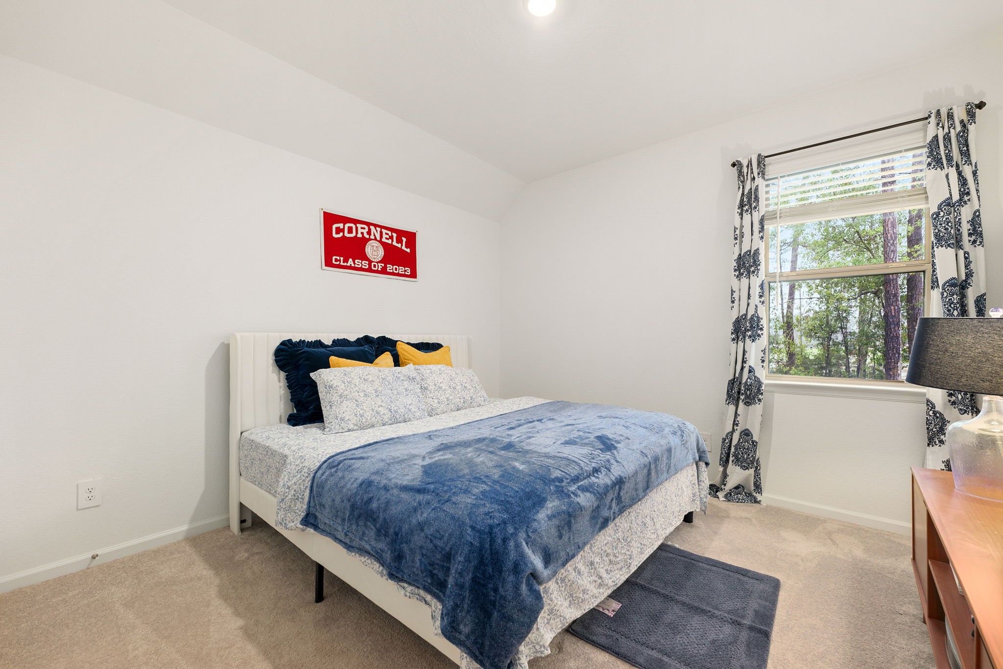 15500 Leopard Lily Lane Conroe, TX 77302 - Photo 30 of 46 a bedroom with a bed and a window