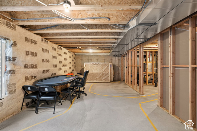 4751 Heartwood Road Mapleton, UT 84664 - Photo 24 of 33 Unfinished basement with concrete flooring, exposed ceiling infrastructure, and framed interior walls