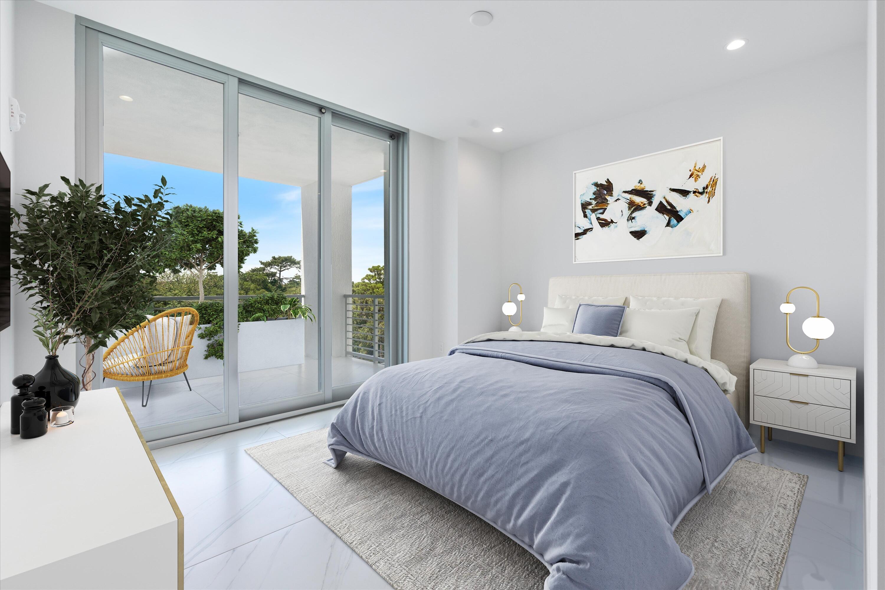 495 East Royal Palm Road, Unit 402 Boca Raton, FL 33432 - Photo 31 of 72 a bedroom with a large bed and a painting on the wall