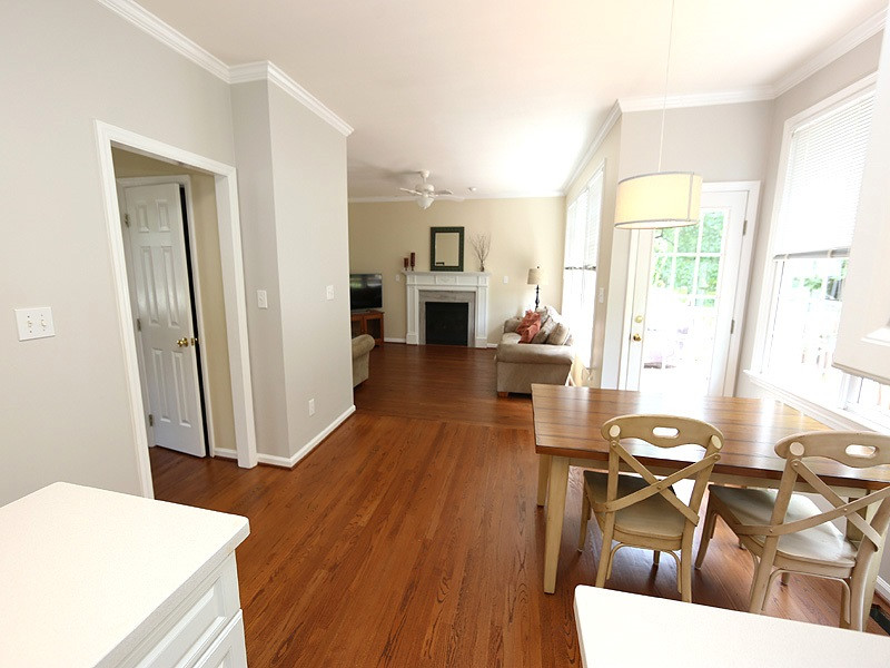 2608 Westmill Court Raleigh, NC 27613 - Photo 11 of 21 You won't miss anything when working in the kitchen! Great open space from kitchen to main floor family room.