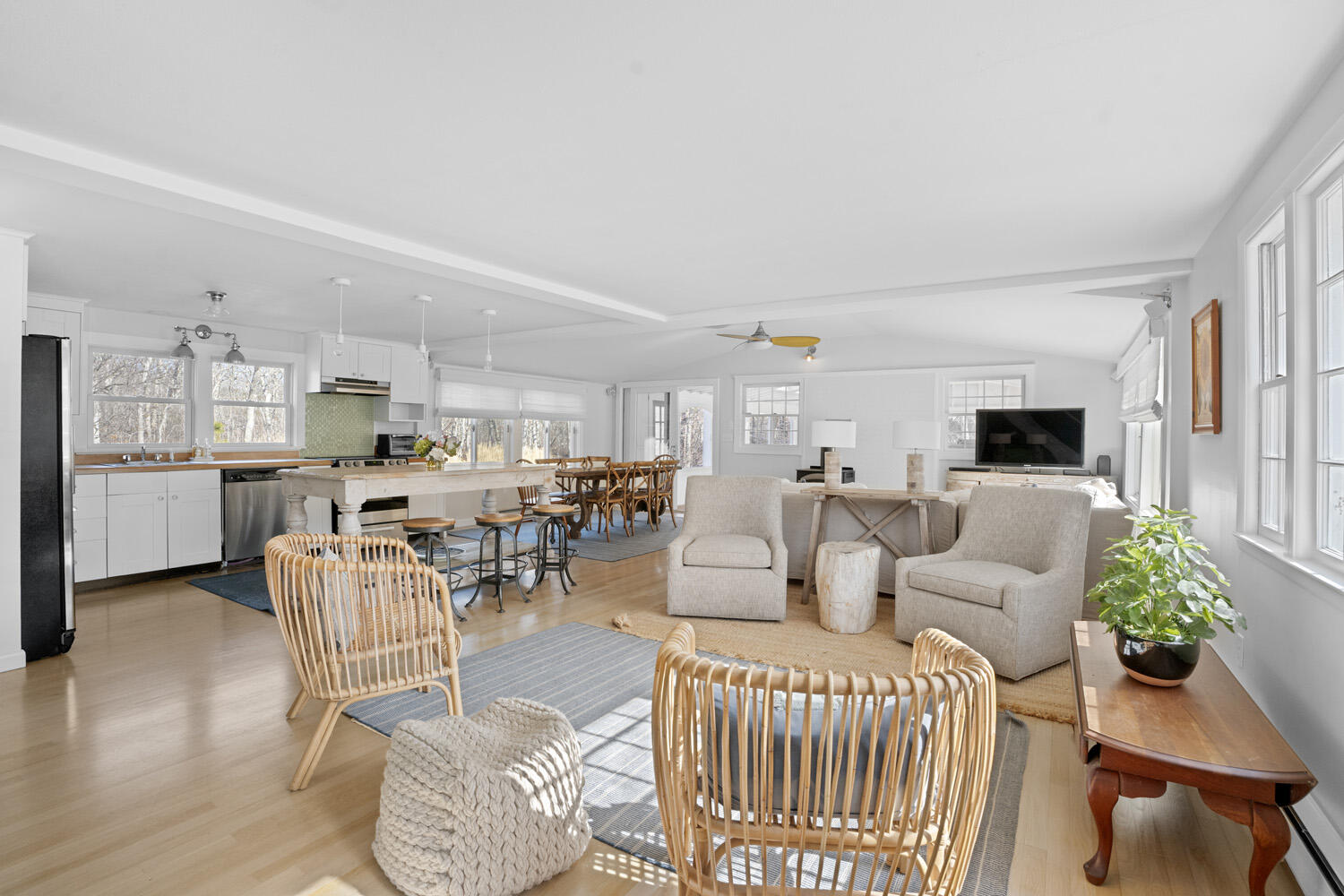 5 Pip'n Road Edgartown, MA 02539 - Photo 4 of 25 a living room with furniture and a flat screen tv