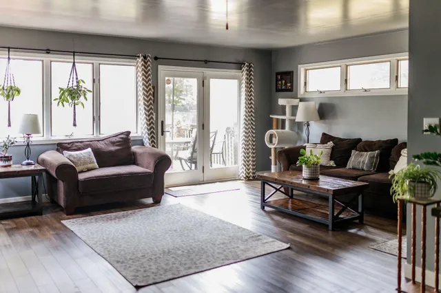 an empty room with a window