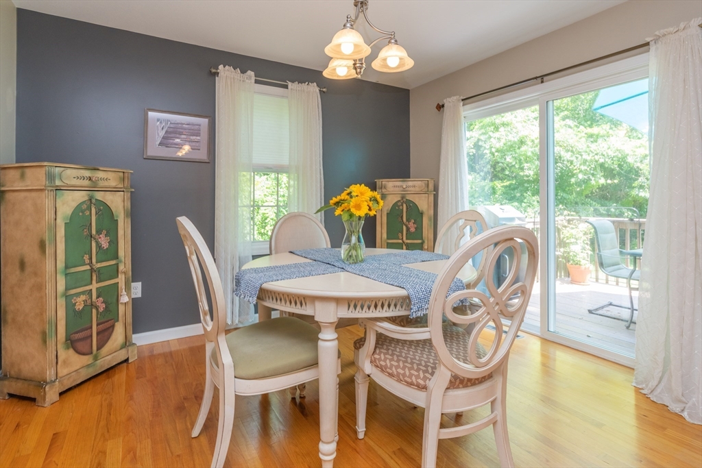 247 Cabinet Street Springfield, MA 01129 - Photo 12 of 40 a view of a dining room with furniture wooden floor and chandelier
