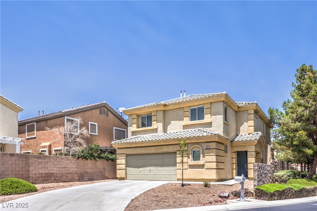 585 Foster Springs Road Las Vegas, NV 89148 - Photo 2 of 39 Mediterranean / spanish-style house with concrete