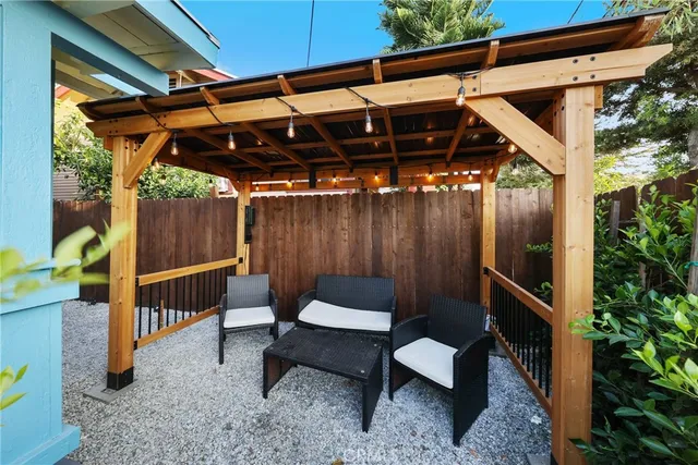 a outdoor space with furniture