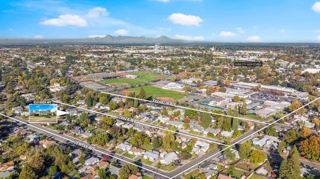 an aerial view of a city