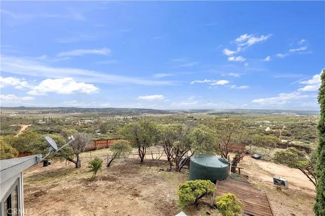 a view of a balcony with an outdoor space