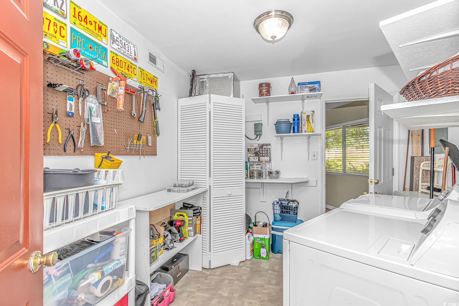 505 Tree Top Lane Myrtle Beach, SC 29588 - Photo 32 of 37 Laundry area with laundry area, washing machine an