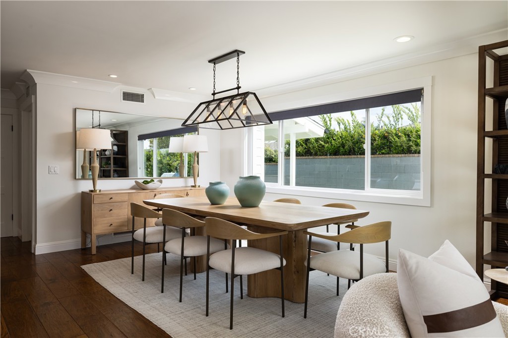 1609 Ruth Lane Newport Beach, CA 92660 - Photo 8 of 39 a view of a dining room with furniture window and wooden floor